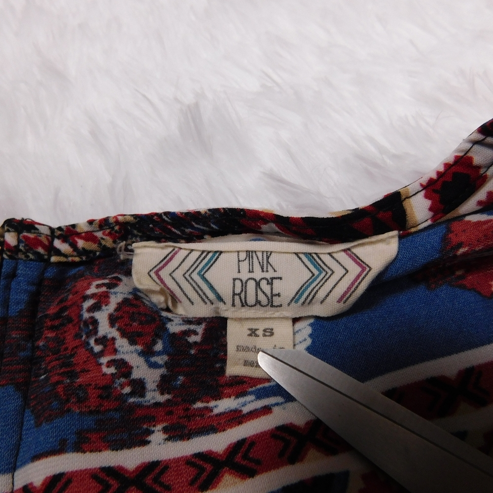 Pink Rose Multi Pattern Blouse - image 3